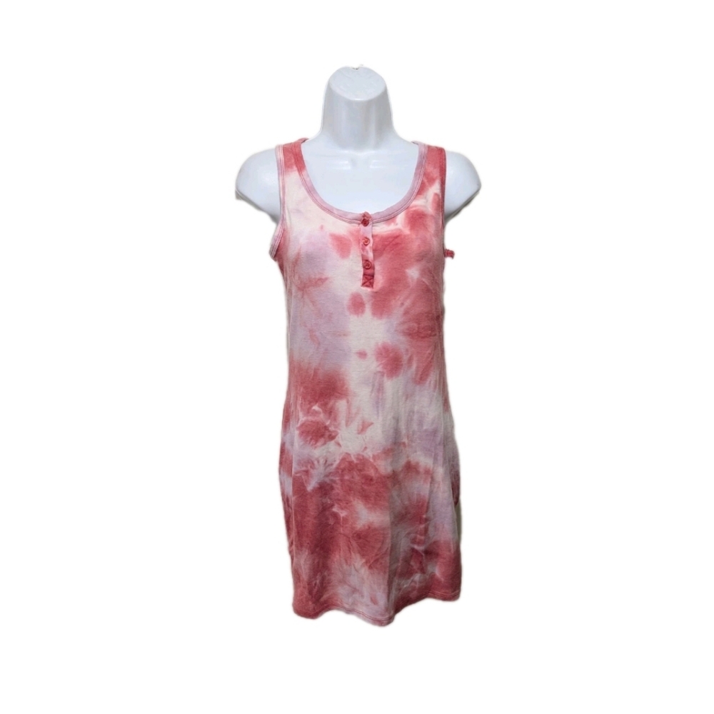 Jade & Gypsy Henley Tank Dress M Tie Dye Beachy Grunge drs20